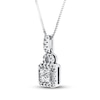 Thumbnail Image 2 of Previously Owned Diamond Necklace 1/4 ct tw Princess-cut 10K White Gold