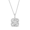 Thumbnail Image 0 of Previously Owned Center of Me Diamond Necklace 1 ct tw 14K White Gold 18"