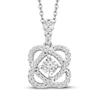 Thumbnail Image 0 of Previously Owned Center of Me Diamond Necklace 1/5 ct tw 10K White Gold 18"