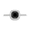 Thumbnail Image 2 of Neil Lane Cushion-Cut Black Diamond & White Diamond Engagement Ring 2 ct tw 14K White Gold