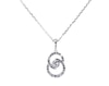 Thumbnail Image 0 of Previously Owned Encircled by Love Diamond Necklace 1/4 ct tw Round-cut 10K White Gold 18"