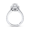 Thumbnail Image 2 of Previously Owned Neil Lane Engagement Ring 2-1/6 ct tw Cushion & Round-cut Diamonds 14K White Gold - Size 4