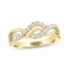 Thumbnail Image 0 of THE LEO Diamond Wave Anniversary Ring 1/3 ct tw 14K Yellow Gold