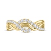 Thumbnail Image 2 of THE LEO Diamond Wave Anniversary Ring 1/3 ct tw 14K Yellow Gold