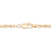Thumbnail Image 1 of Solid Glitter Rope Chain Bracelet 3mm 14K Yellow Gold 7.5"