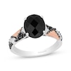 Thumbnail Image 0 of Disney Treasures The Nightmare Before Christmas Onyx Diamond Ring 1/20 ct tw Sterling Silver & 10K Rose Gold