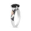 Thumbnail Image 1 of Disney Treasures The Nightmare Before Christmas Onyx Diamond Ring 1/20 ct tw Sterling Silver & 10K Rose Gold