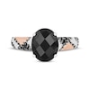 Thumbnail Image 2 of Disney Treasures The Nightmare Before Christmas Onyx Diamond Ring 1/20 ct tw Sterling Silver & 10K Rose Gold
