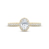 Thumbnail Image 2 of Monique Lhuillier Bliss Diamond Engagement Ring 1 ct tw Oval & Round-cut 18K Yellow Gold