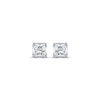 Thumbnail Image 1 of THE LEO Legacy Lab-Created Diamond Princess-Cut Solitaire Stud Earrings 1/2 ct tw 14K White Gold (F/VS2)