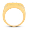 Thumbnail Image 2 of Men's Diamond Four-Row Ring 3 ct tw Round-cut 10K Yellow Gold