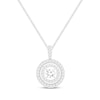 Thumbnail Image 0 of Unstoppable Love Lab-Created Diamond Double Circle Necklace 1-1/2 ct tw 14K White Gold 19”