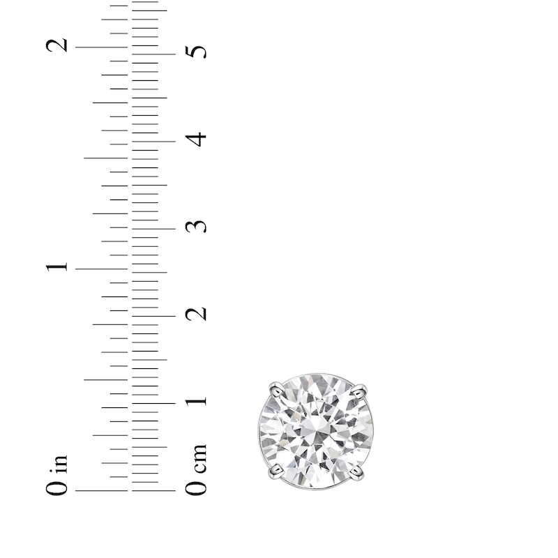 Lab-Created Diamonds by KAY Round-cut Solitaire Stud Earrings 2-1/2 ct tw 14K White Gold (I/SI2)