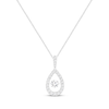 Thumbnail Image 0 of Unstoppable Love Lab-Created Diamond Teardrop Necklace 1-1/2 ct tw 14K White Gold 19”
