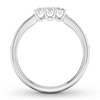 Thumbnail Image 1 of Memories Moments Magic 3-Stone Diamond Ring 3/8 ct tw Princess/Round 14K White Gold