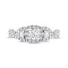 Thumbnail Image 2 of THE LEO Diamond Three-Stone Engagement Ring 1 ct tw Round-cut 14K White Gold