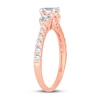 Thumbnail Image 1 of Memories Moments Magic 3-Stone Diamond Engagement Ring 1 ct tw Oval & Round 14K Rose Gold