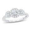 Thumbnail Image 0 of Memories Moments Magic 3-Stone Diamond Engagement Ring 1 ct tw Round-cut 14K White Gold
