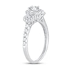 Thumbnail Image 1 of Memories Moments Magic 3-Stone Diamond Engagement Ring 1 ct tw Round-cut 14K White Gold