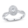 Thumbnail Image 0 of Diamond Engagement Ring 1/2 ct tw Oval & Round-Cut 14K White Gold