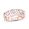 Thumbnail Image 0 of THE LEO First Light Diamond Princess & Round-Cut Anniversary Ring 1 ct tw 14K Rose Gold