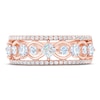 Thumbnail Image 2 of THE LEO First Light Diamond Princess & Round-Cut Anniversary Ring 1 ct tw 14K Rose Gold