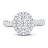 Thumbnail Image 1 of Diamond Engagement Ring 1 ct tw Oval & Round-cut 14K White Gold