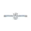 Thumbnail Image 1 of Monique Lhuillier Bliss Diamond Engagement Ring 5/8 ct tw Oval & Round-Cut 18K White Gold