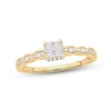 Thumbnail Image 0 of Multi-Diamond Engagement Ring 1/3 ct tw Princess & Round-cut 14K Yellow Gold