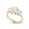 Thumbnail Image 3 of Memories Moments Magic Multi-Diamond Engagement Ring 1 ct tw Baguette & Round-cut 14K Yellow Gold