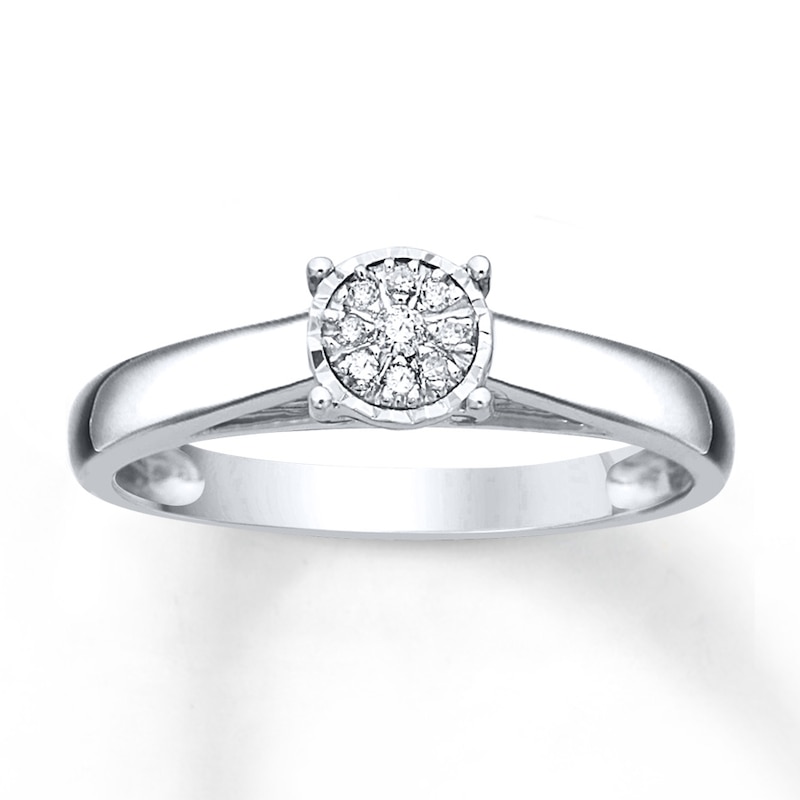 Promise Ring 1/20 ct tw Diamonds Sterling Silver