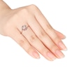 Thumbnail Image 2 of Diamond Flower Promise Ring 1/8 Carat Round-cut 10K Rose Gold