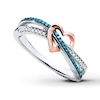 Thumbnail Image 0 of Heart Ring 1/6 ct tw Diamonds Sterling Silver & 10K Rose Gold