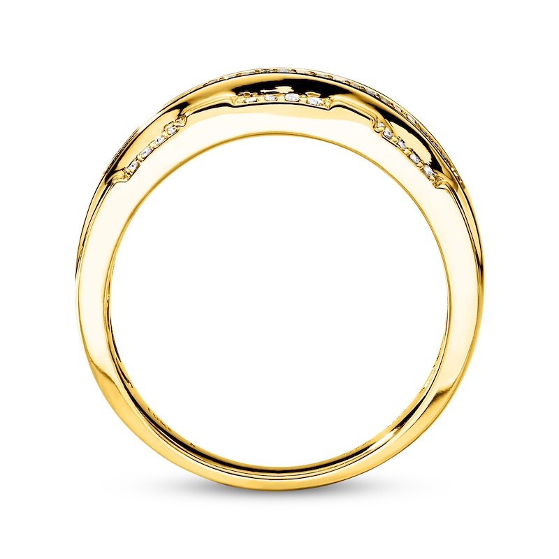 Men's Diamond Ring 1/2 ct tw Diamonds 10K Yellow Gold