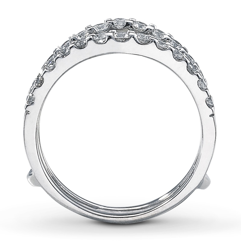 Diamond Enhancer Ring 1 ct tw Round-cut  14K White Gold
