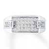Thumbnail Image 1 of Men's Diamond Ring 1/3 carat tw 10K White Gold
