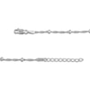 Thumbnail Image 1 of Solid Diamond-Cut Singapore Bead Chain Anklet Sterling Silver 10"