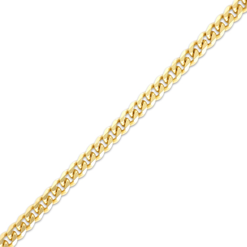 Solid Cuban Curb Chain Necklace 4.2mm 14K Yellow Gold 18"