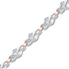 Thumbnail Image 0 of Diamond Bracelet 1/10 ct tw Round-cut Sterling Silver & 10K Rose Gold