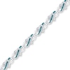 Thumbnail Image 0 of Diamond Heart Bracelet 1/6 cttw Blue/White Sterling Silver