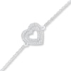 Thumbnail Image 0 of Diamond Heart Anklet 1/10 ct tw Round-cut Sterling Silver