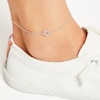 Thumbnail Image 1 of Diamond Heart Anklet 1/10 ct tw Round-cut Sterling Silver