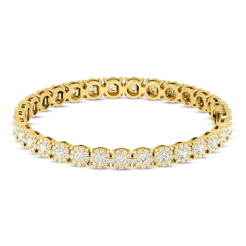 Diamond Fashion Bracelet 5 ct tw 10K Yellow Gold 7"