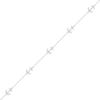 Thumbnail Image 1 of Diamond Anchor Anklet 1/20 ct tw Round-cut Sterling Silver 9"