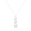 Thumbnail Image 0 of Unstoppable Love Diamond Three-Stone Twist Necklace 1/2 ct tw 10K White Gold 18"
