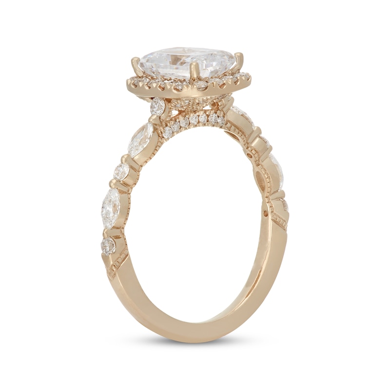 Neil Lane Artistry Radiant-Cut Lab-Created Diamond Halo Engagement Ring 1-3/4 ct tw 14K Yellow Gold
