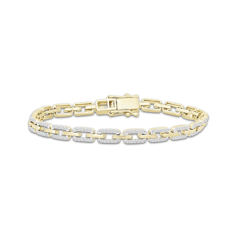 Linked Always Diamond Chain Link Bracelet 1 ct tw 10K Yellow Gold 7"