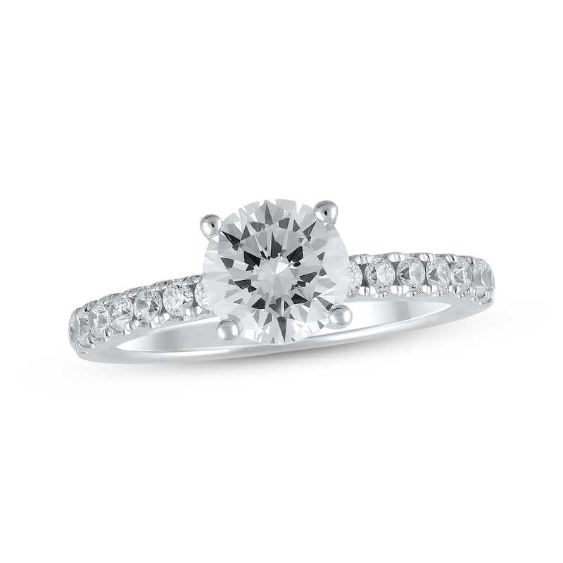 Lab-Created Diamonds by KAY Round-Cut EngagementRing 1-7/8 ct tw 14K White Gold