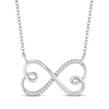 Thumbnail Image 0 of Hallmark Diamonds Infinity Necklace 1/20 ct tw Sterling Silver 18"