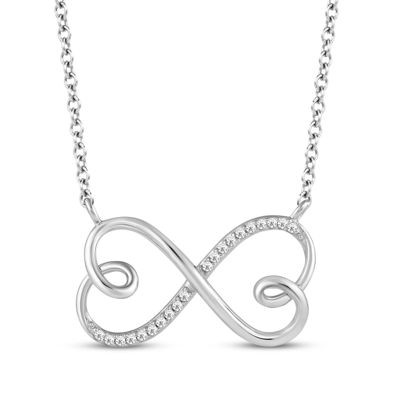 Hallmark Diamonds Infinity Necklace 1/20 ct tw Sterling Silver 18"